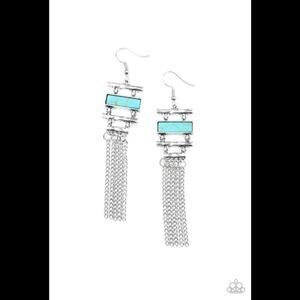 Paparazzi ♥ Stone Dwellings - Blue Earrings